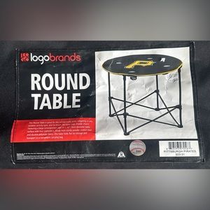 LogoBrands Pittsburgh Pirates Foldable Round Tailgate Table
